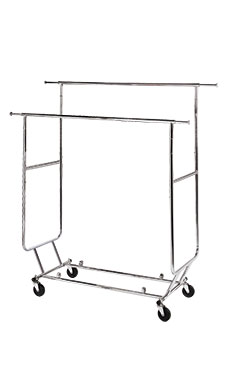 I have the chrome double fold up rack...do you guys have extenders which could add another rack to hang clothes possibly from the top.