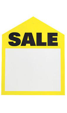 Large Oversized Yellow Sale Price Tags Questions & Answers