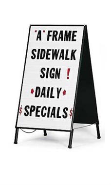 I purchased this and thought it was a regular A Frame. Is it possible to fit a sign in it?