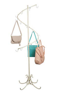 How many bags of the large cross body kind will it fit,Can you make an option for double hooks? (I see each hook is one sided only)