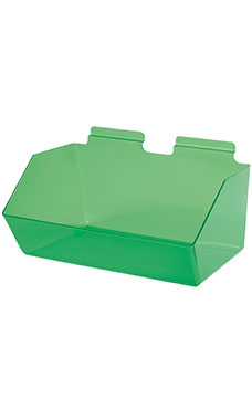 The bin, # 45393, is 12" wide. What is it's depth from the wall and what is the back height? It's too hard to assess where the dimensions that are listed go.