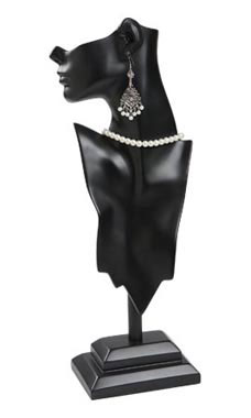 Hello!Since there is only one picture of the item and no other views, I am confused as to the "lumps" on the chest part of the bust as I would like to display larger pieces of jewlery. Is there a way to acommodate this? Is there a way to see the depth?