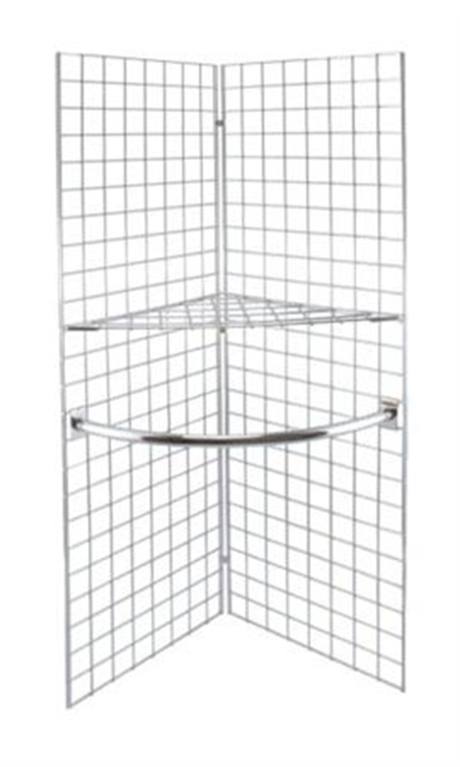 Wire Grid V Unit Display with Shelf & Hangrail Questions & Answers