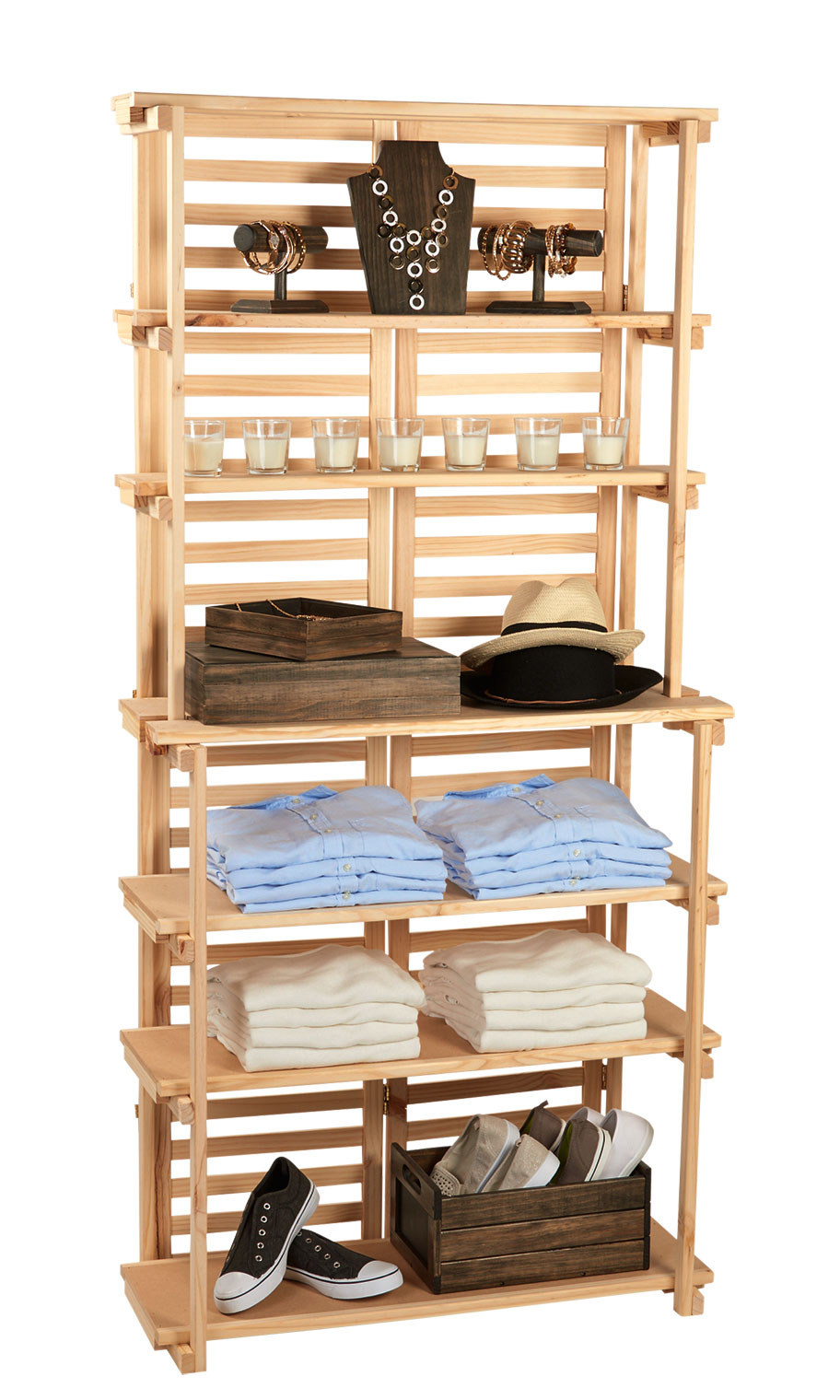 Natural Finish Wood Baker's Rack Display Questions & Answers
