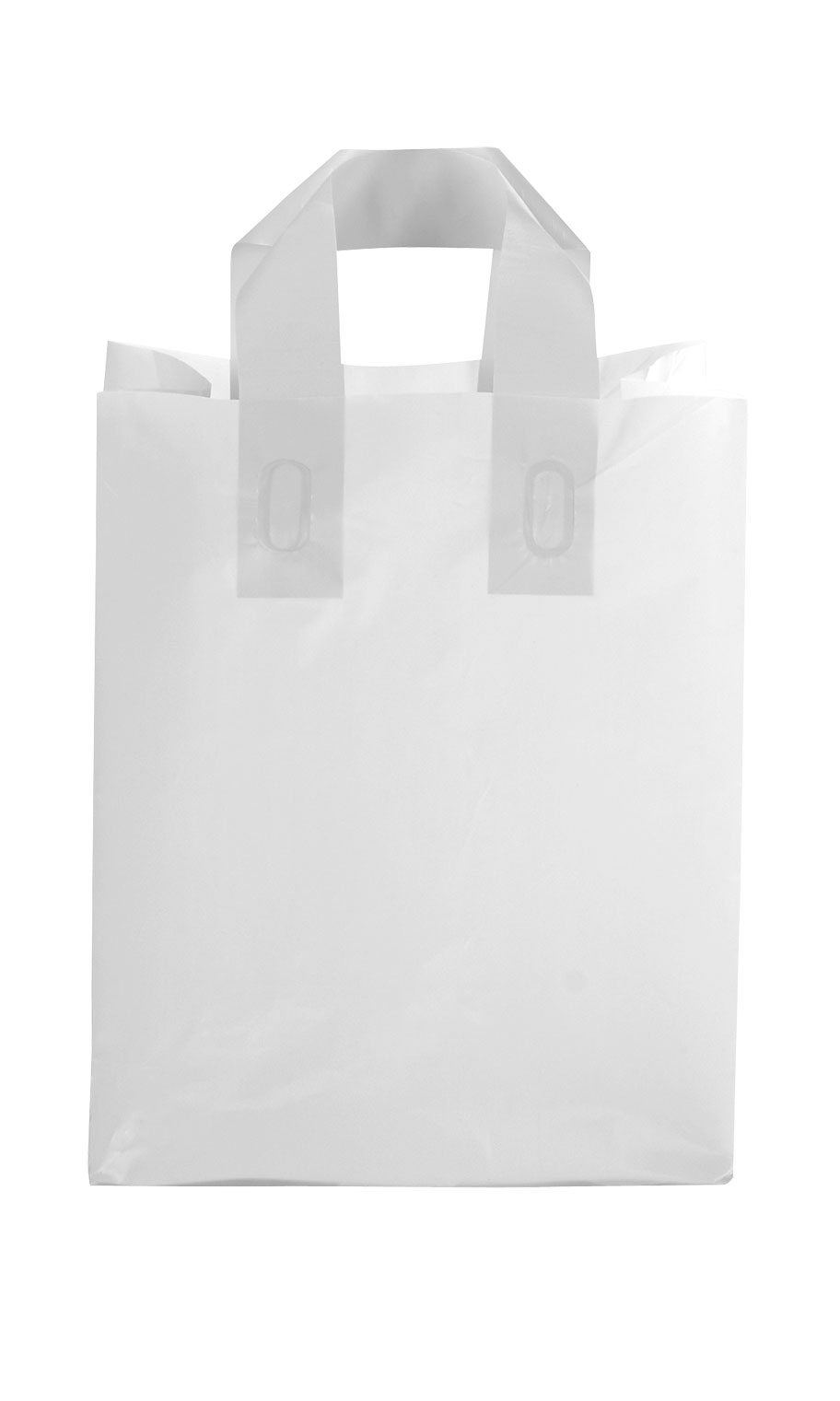 Medium Clear Frosted Plastic Shopping Bags - Case of 100 Questions & Answers