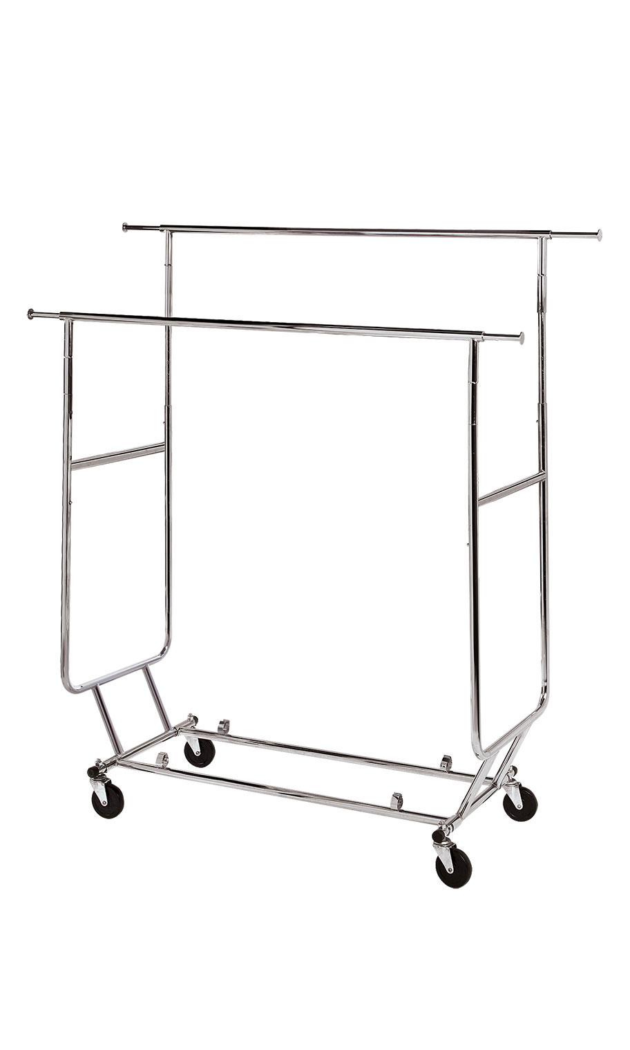 Chrome Double-Rail Collapsible Salesman Rack Questions & Answers